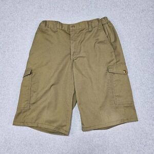 Vintage Boy Scouts of America Uniform Shorts Mens 32 Green Snap Pockets Elastic